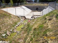 A storm water channel in Clinton. 