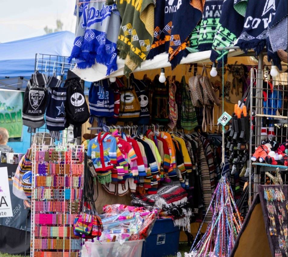 A display of clothing for sale